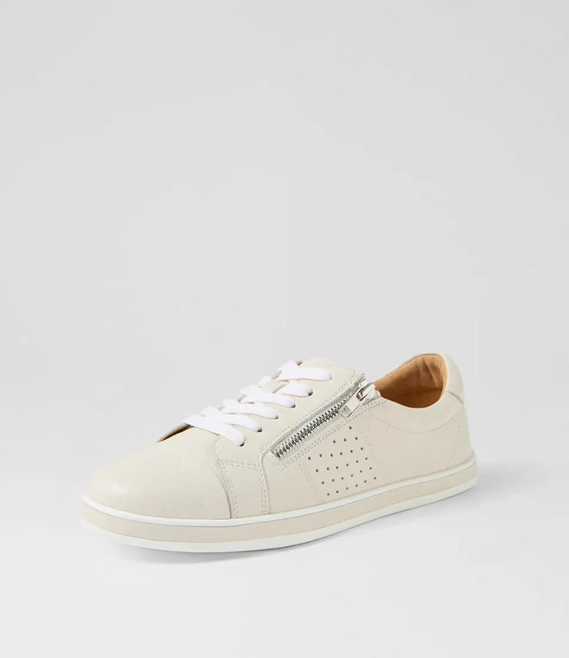 Auggie Cream Leather Sneakers 2